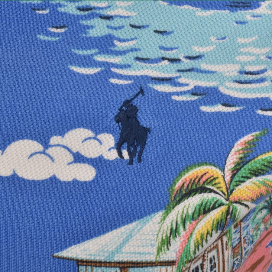 Ralph Lauren Bahamas Bear Polo T Shirt Blue | Mainline Menswear us